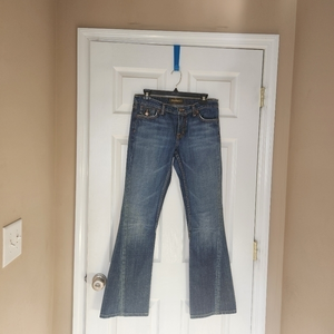 David Kahn Nikki Twisted Seam Low Rise Bell Bottom 28 EUC Fit &‎ Flare